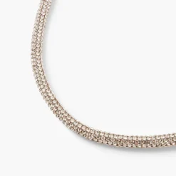 Best Balaboosté Collier tube à strass argenté