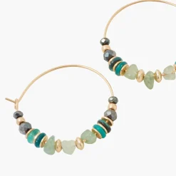 Store Balaboosté Créoles avec pierres d'Aventurine