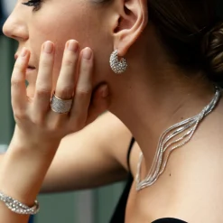 Cheap Balaboosté Créoles gouttes à strass argentées