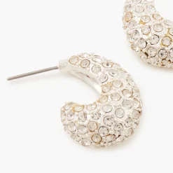 Cheap Balaboosté Créoles gouttes à strass argentées