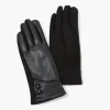 Cheap Balaboosté Gants effet cuir noirs