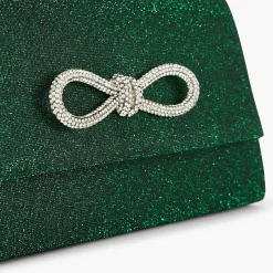 Flash Sale Balaboosté Petit sac à main vert à paillette avec noeud