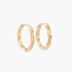 Best Sale Balaboosté Petites créoles torsadées 17mm acier inoxydable