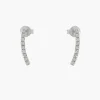 Sale Balaboosté Puces d'oreilles barre strass Argent Garanti Silver Idol
