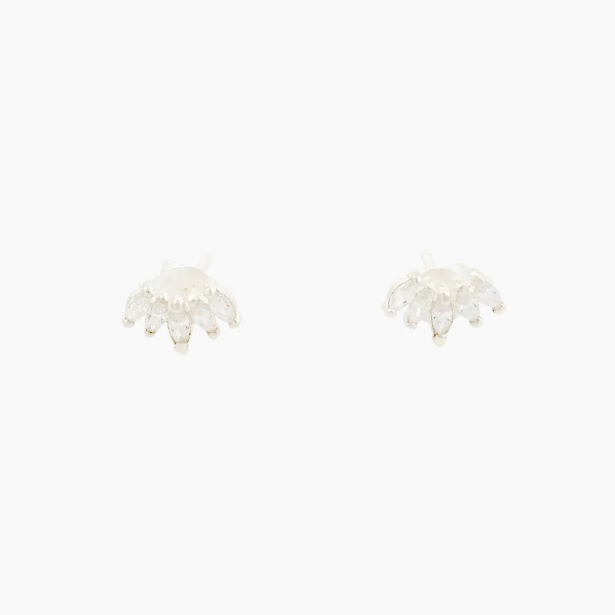 New Balaboosté Puces d'oreilles pétales Argent Garanti