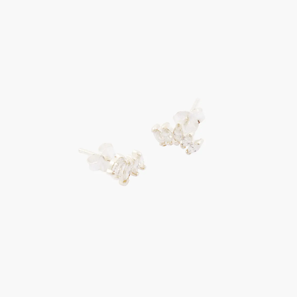 New Balaboosté Puces d'oreilles pétales Argent Garanti