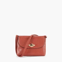 Sale Balaboosté Sac à bandoulière effet croco rouge