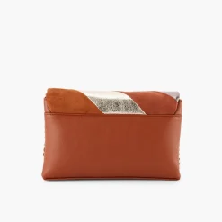 Hot Balaboosté Sac à bandoulière patchwork camel et doré