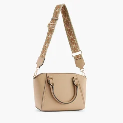 Store Balaboosté Sac à main beige avec bandoulière à motifs géométriques