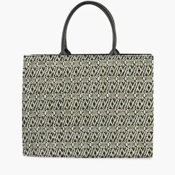 Shop Balaboosté Sac à main jacquard noir et blanc