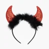 Best Balaboosté Serre-tête Halloween diable cornes rouge paillettes