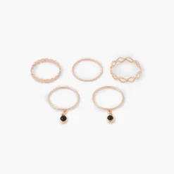 Cheap Balaboosté Set de 5 bagues fines