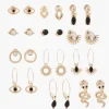 Clearance Balaboosté Set de 12 boucles d'oreilles fantaisies
