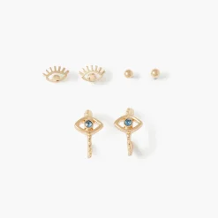 Shop Balaboosté Set de 3 boucles d'oreilles oeil