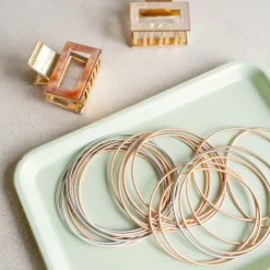 Store Balaboosté Set de 20 bracelets ressorts argentés