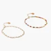 Shop Balaboosté Set de 2 chaînes de chevilles perlées multicolores