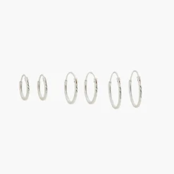 Flash Sale Balaboosté Set de 3 créoles Argent Garanti
