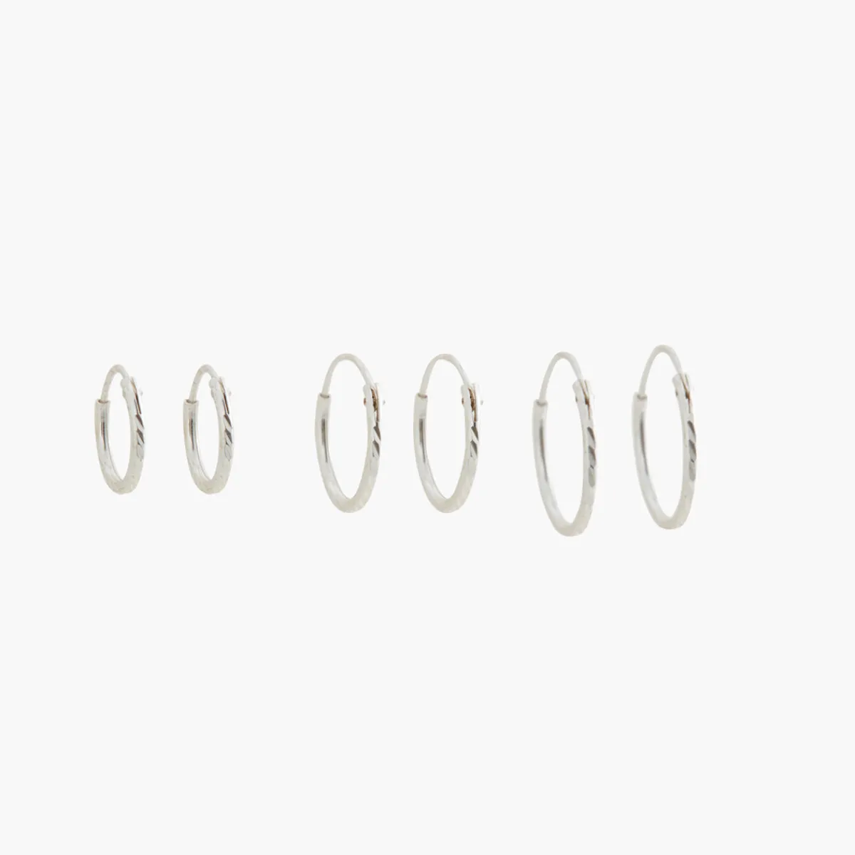 Flash Sale Balaboosté Set de 3 créoles Argent Garanti