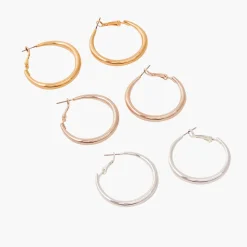 Fashion Balaboosté Set de 3 créoles assorties