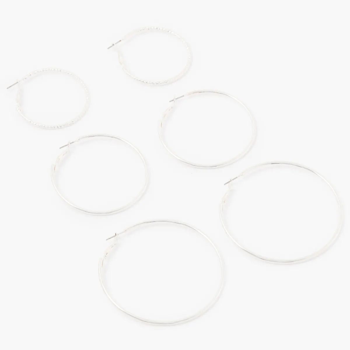 Best Balaboosté Set de 3 créoles fines lisses et ciselées