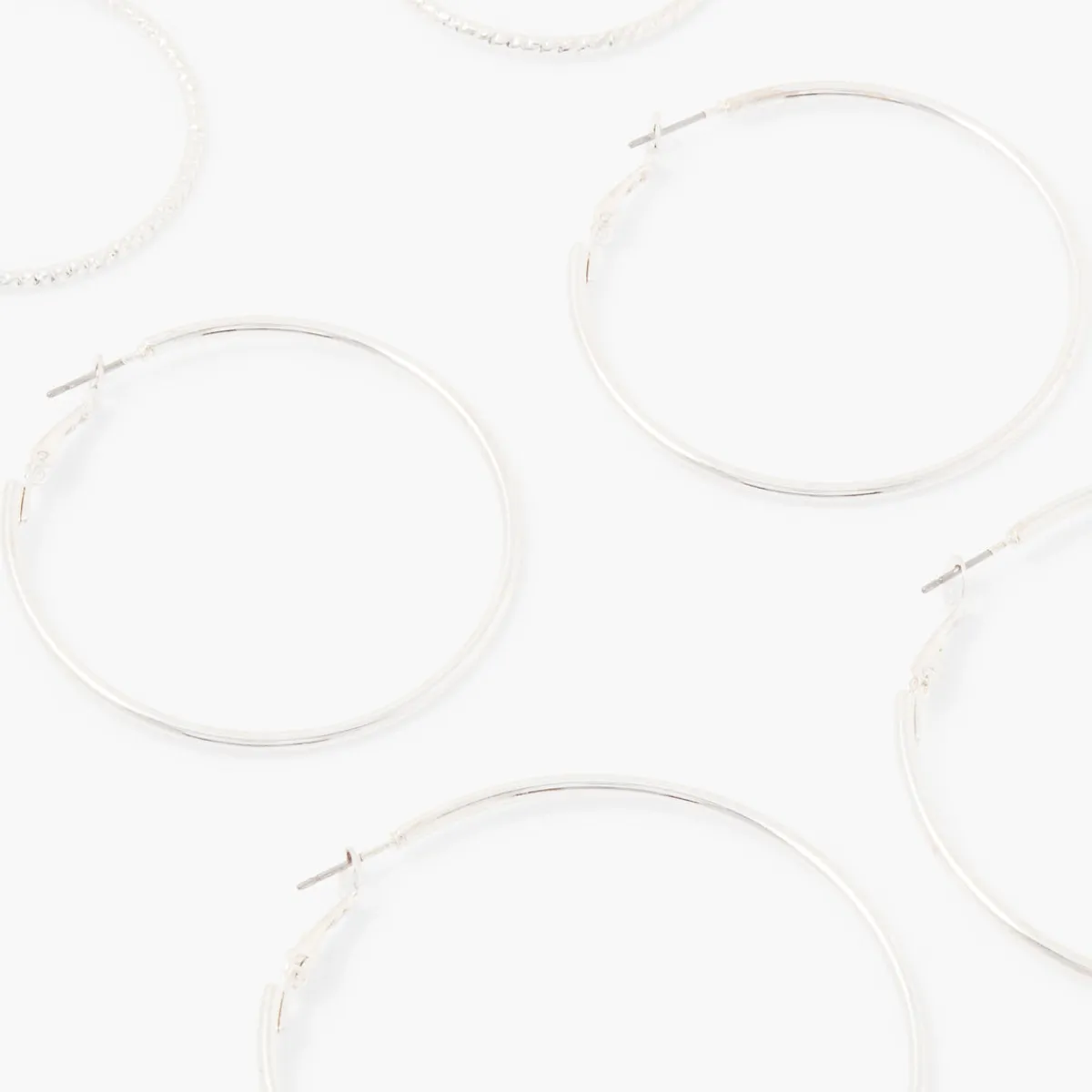 Best Balaboosté Set de 3 créoles fines lisses et ciselées