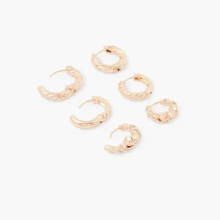 Cheap Balaboosté Set de 3 créoles rondes torsadées