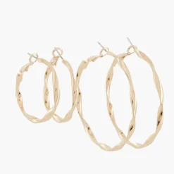 Best Sale Balaboosté Set de 2 créoles torsadées
