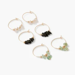 Cheap Balaboosté Set de 3 mini créoles avec pierres