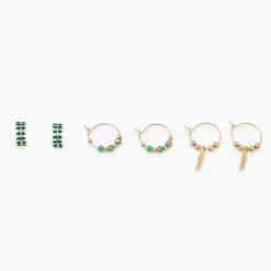 Cheap Balaboosté Set de 3 mini créoles épis