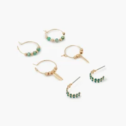 Cheap Balaboosté Set de 3 mini créoles épis
