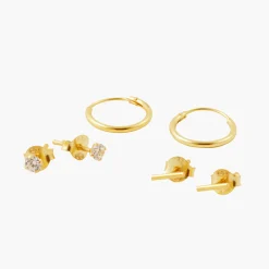 Best Balaboosté Set de 3 paires de boucles d'oreilles assortie Argent Garanti