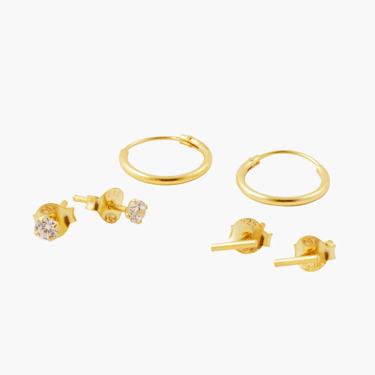Best Balaboosté Set de 3 paires de boucles d'oreilles assortie Argent Garanti