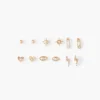 Discount Balaboosté Set de 6 paires de boucles d'oreilles avec strass