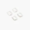Best Sale Balaboosté Set de 2 paires de créoles rectangulaires