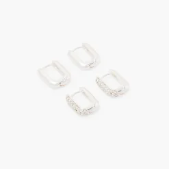 Best Sale Balaboosté Set de 2 paires de créoles rectangulaires