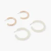 Discount Balaboosté Set de 2 paires de créoles métal et résine