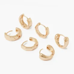 Sale Balaboosté Set de 3 paires de petites créoles dorées