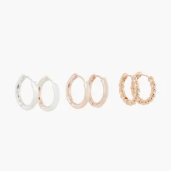 Fashion Balaboosté Set de 3 petites créoles