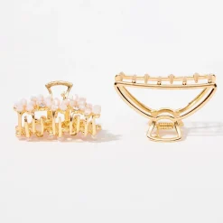Flash Sale Balaboosté Set de 2 pinces crabe - doré et rose