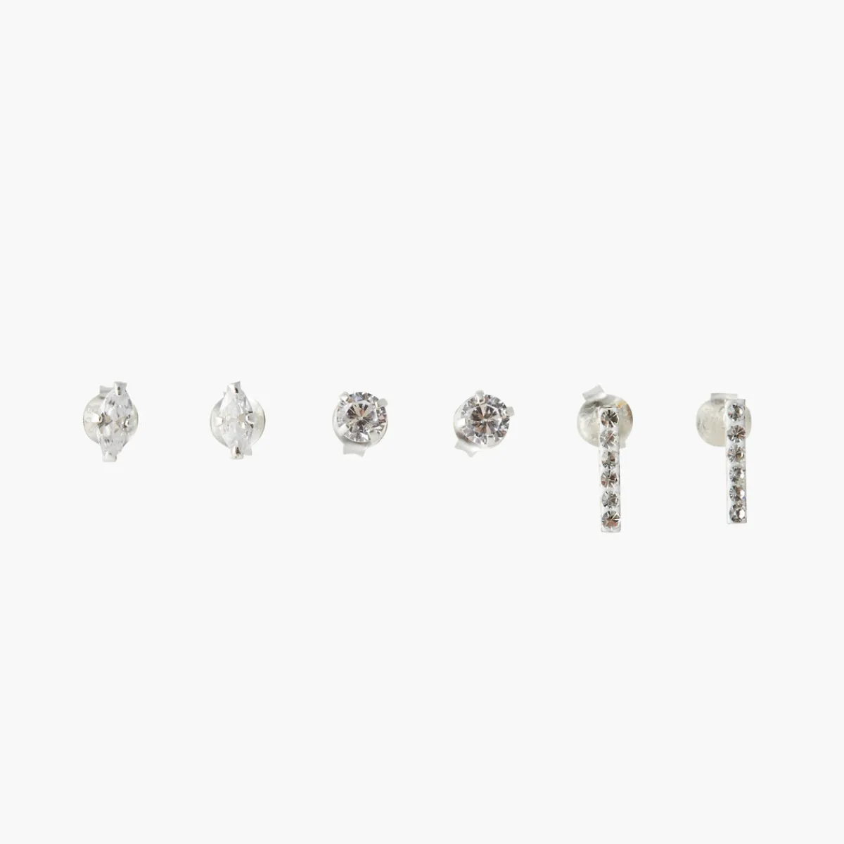 New Balaboosté Set de 3 puces d'oreilles zirconium Argent Garanti